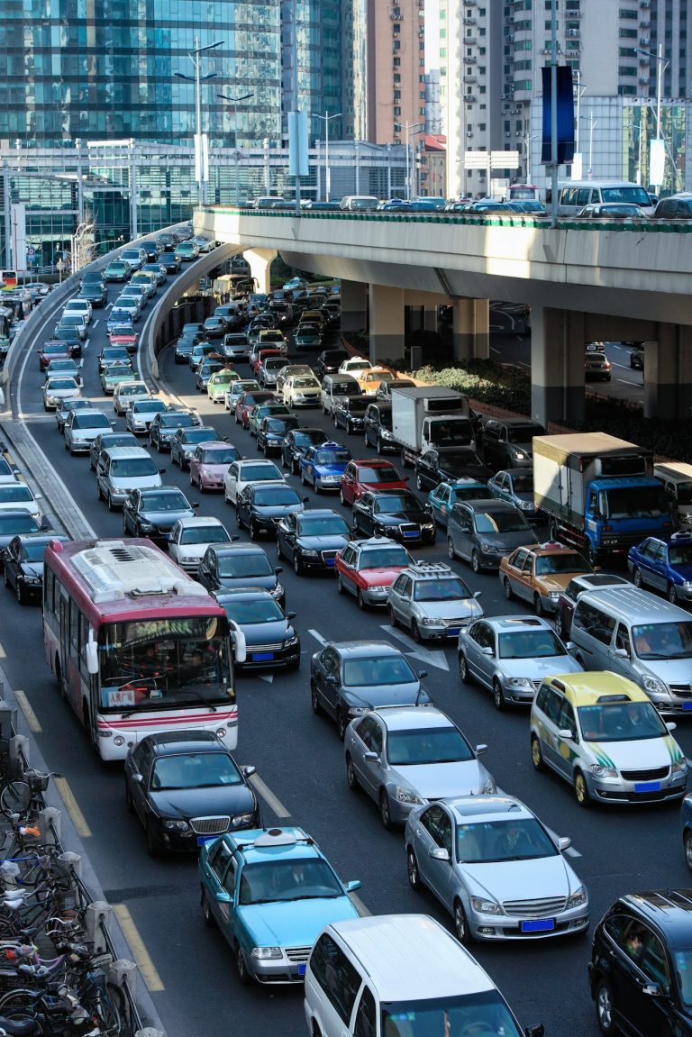 automobile congestion in rush hour